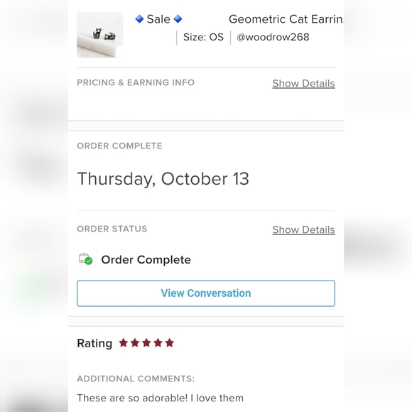 Geometric Cat Studs - Picture 8 of 9